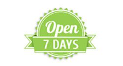 Open seven days a week